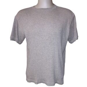 T Shirt Ferruche Originals Gray XL Crew Neck Normcore Ribbed Knit Grunge Minimal